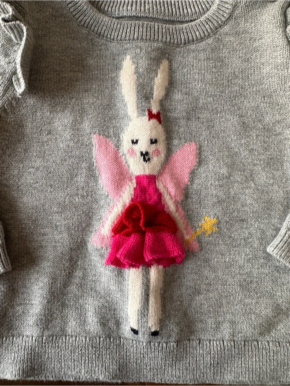 Baby Gap Pink Fairy Bunny Sweater with Cable Knit Leggings